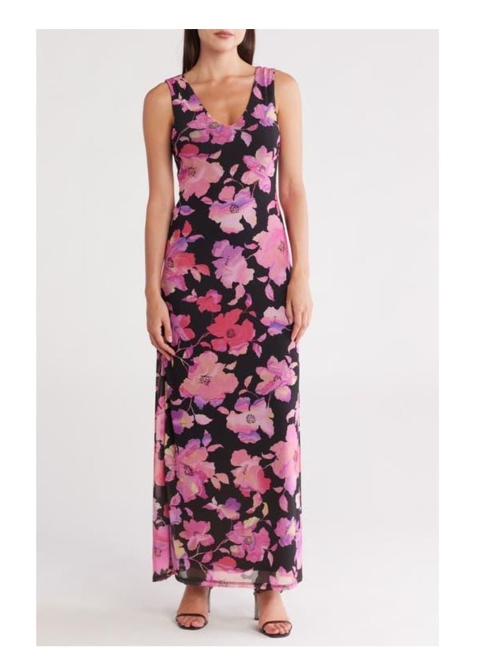 AFRM Los Angeles Pink Marble Bloom Maxi Wedding Guest Dress Size XS